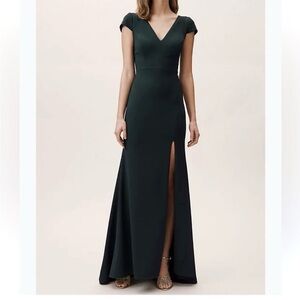 BHLDN Dark Green Maxi Skirt